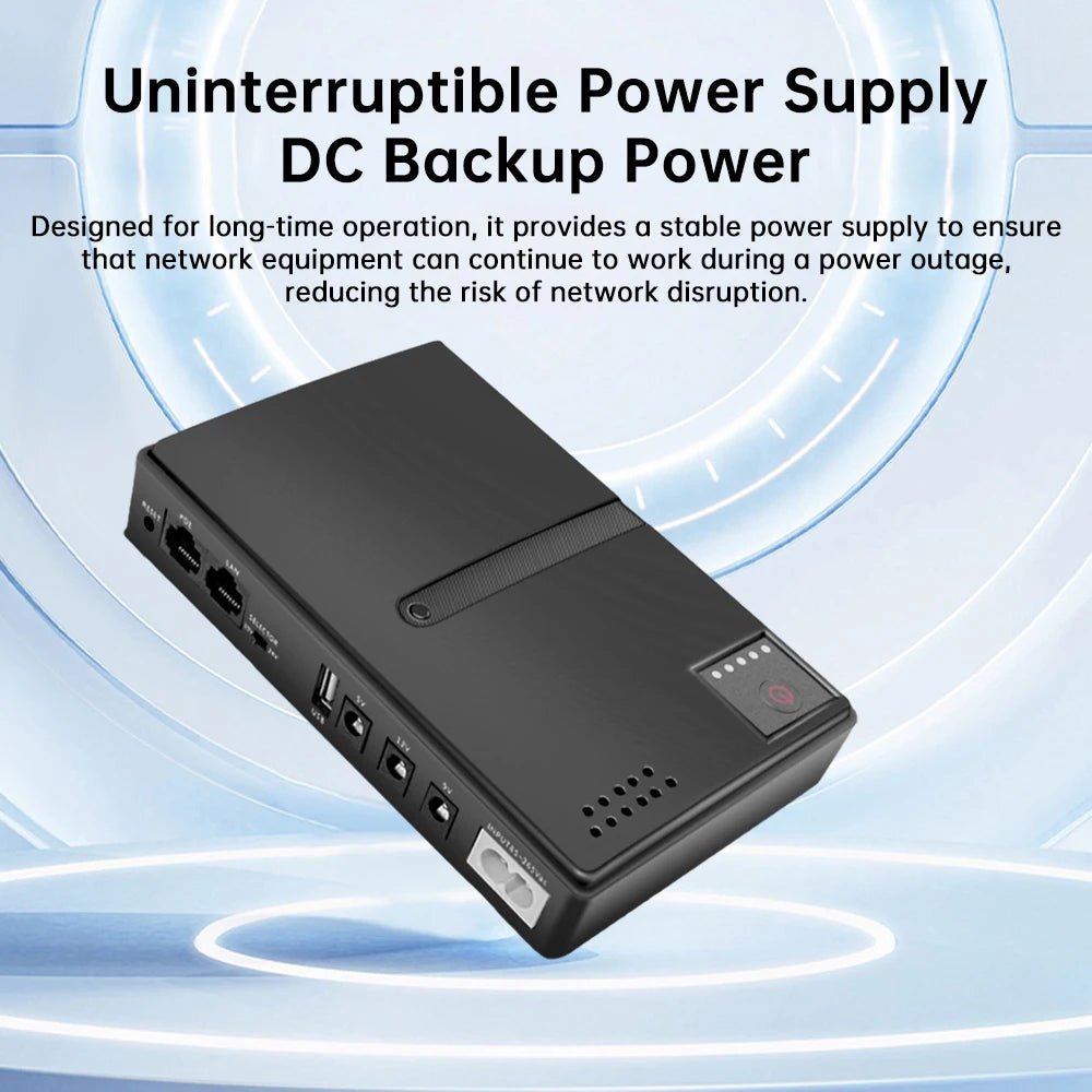 1018L Uninterruptible Power Supply DC UPS Battery Backup 5V 9V 12V 15V 24V UPS Power Supply Router Optical Modem Without Battery