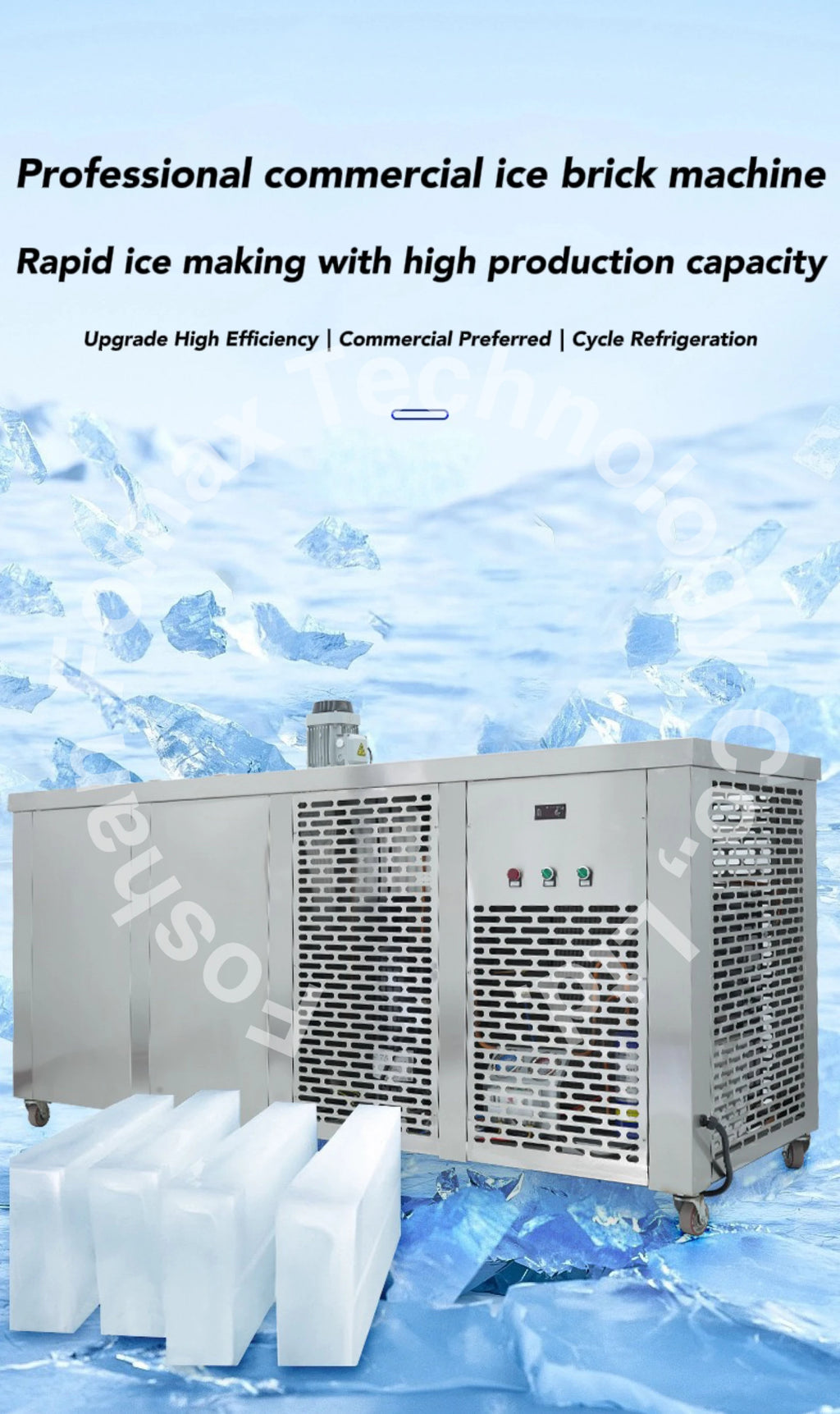 Customized High Quality Industrial Brick Machine High Productivity Commercial Ice Block Maker Efficient for Hotel  Industry