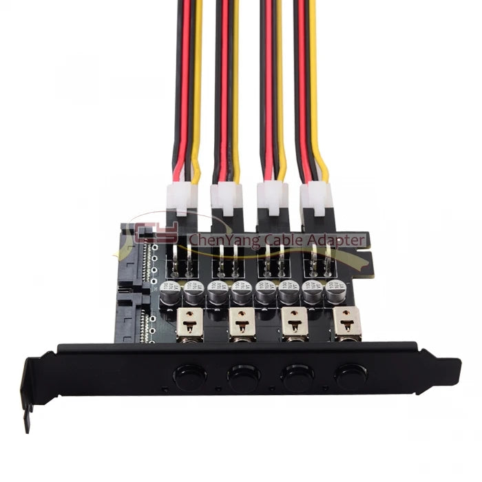 Hard Disk 4 Ports Control System Intelligent Control Management System HDD SSD Power Switch with PCI Bracket