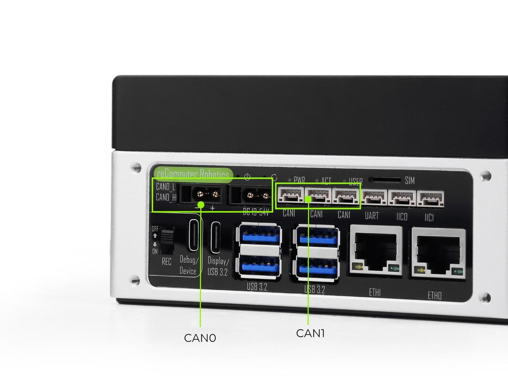 Robot Intelligent Edge AI Computer with NVIDIA Jetson Orin NX Super 16GB 157TOPS reComputer Robotics J4012 ,USB,Ethernet,CSI,CAN