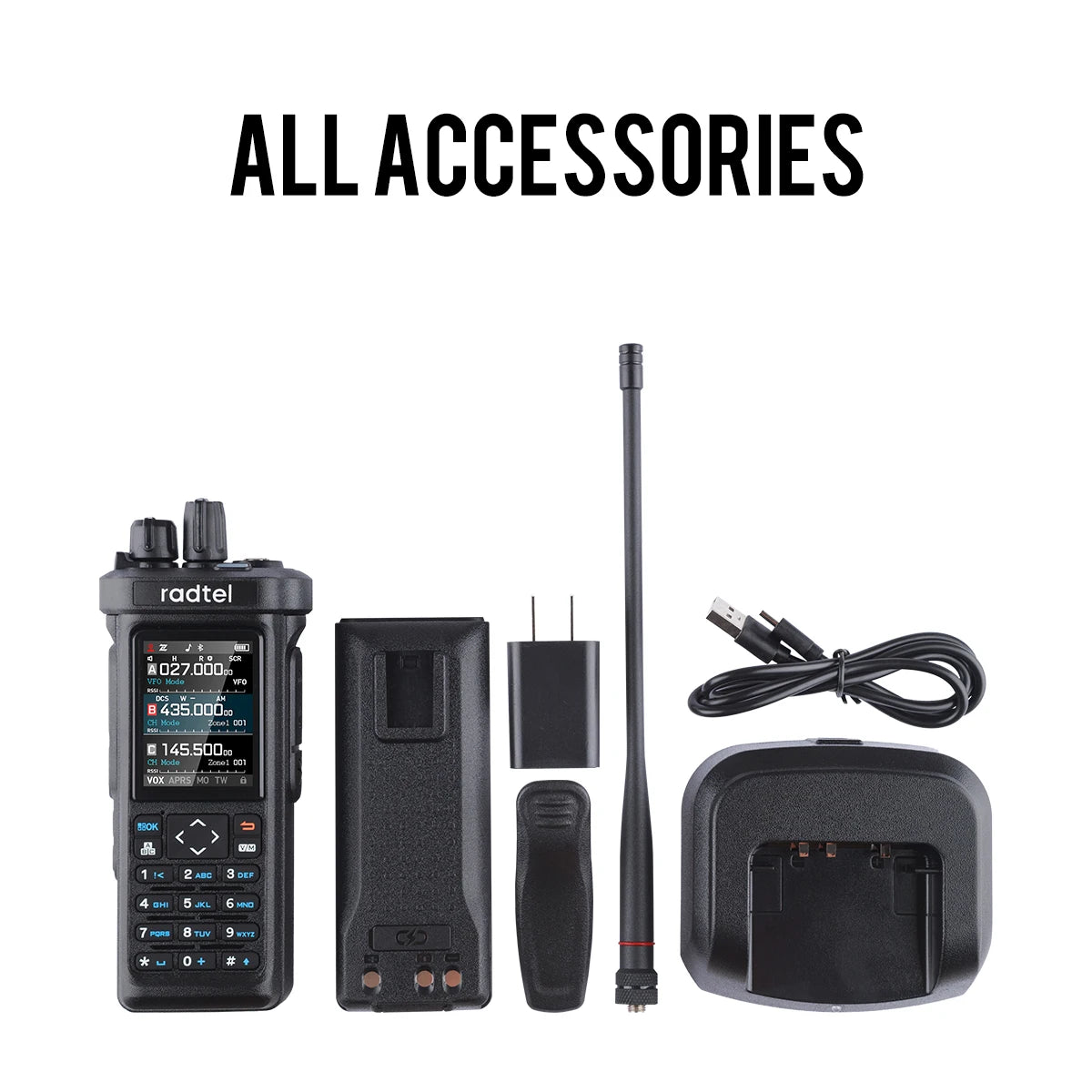 Radtel RT-950 PRO Walkie Talkie AM/FM/CB/LSB/USB/CW Receiver with GPS APRS 10W Bluetooth Phone Programming Ham Radio RT-950PRO - Image 21