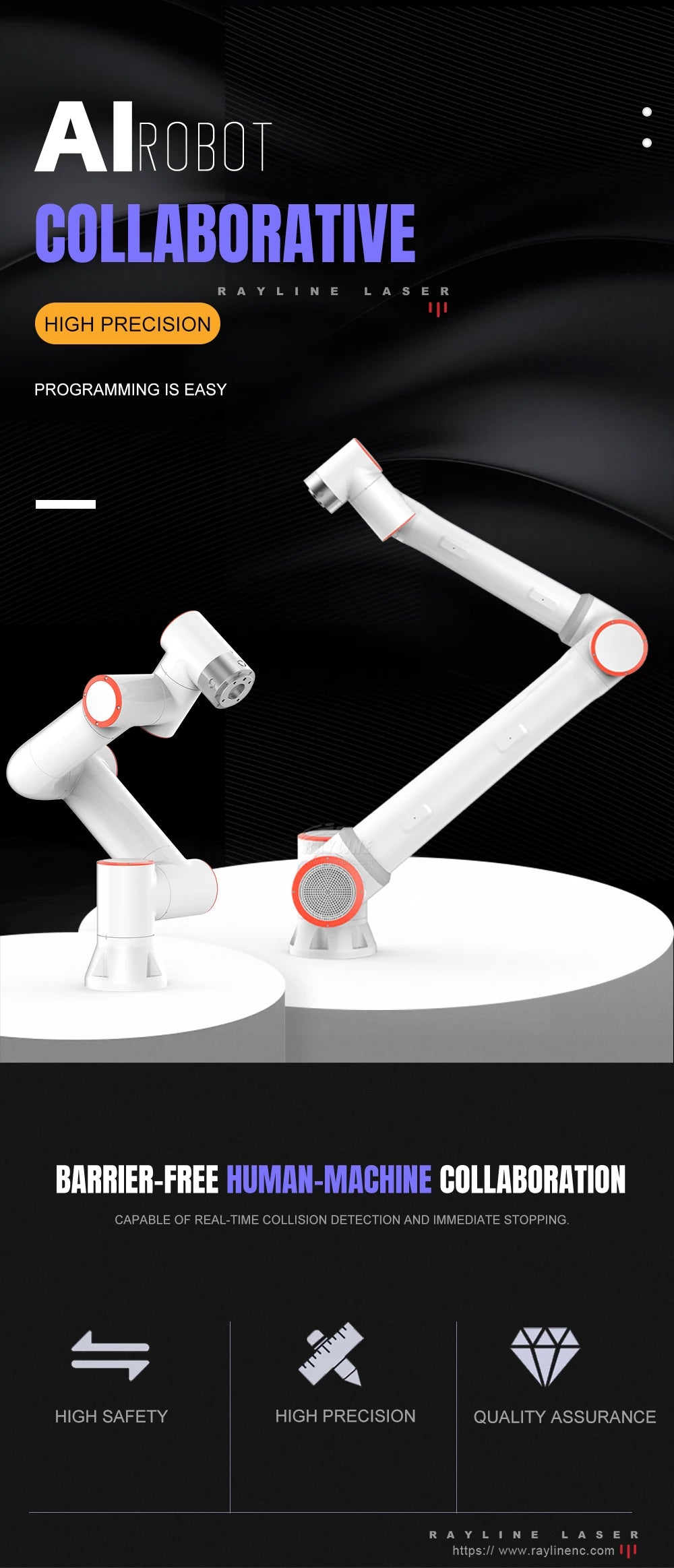 10kg Payload Collaborative Robot 6 Axis Industrial Robotic Arm Palletizing Welding Cobot - Image 7