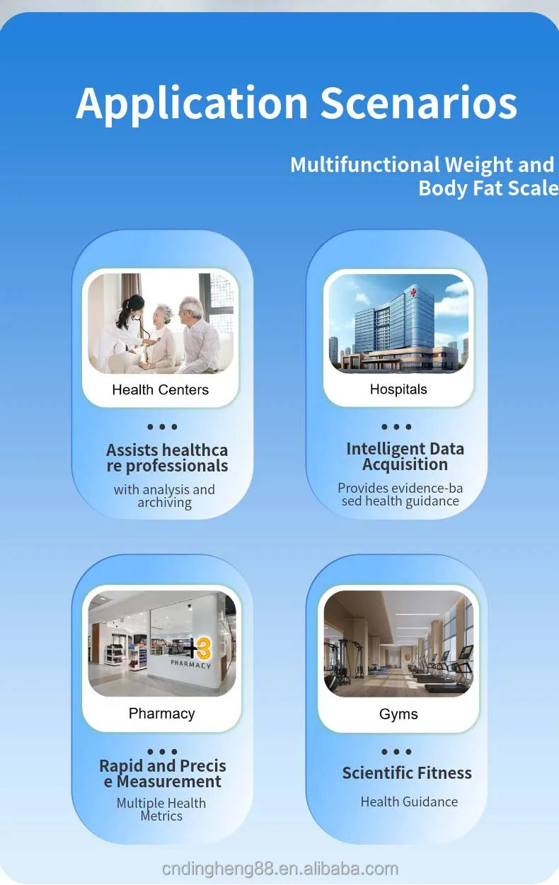 DHM-800C Medical Bioimpedance Bench Scale Checkweigher with 24-inch LCD Display and 0.1kg Accuracy - Image 2