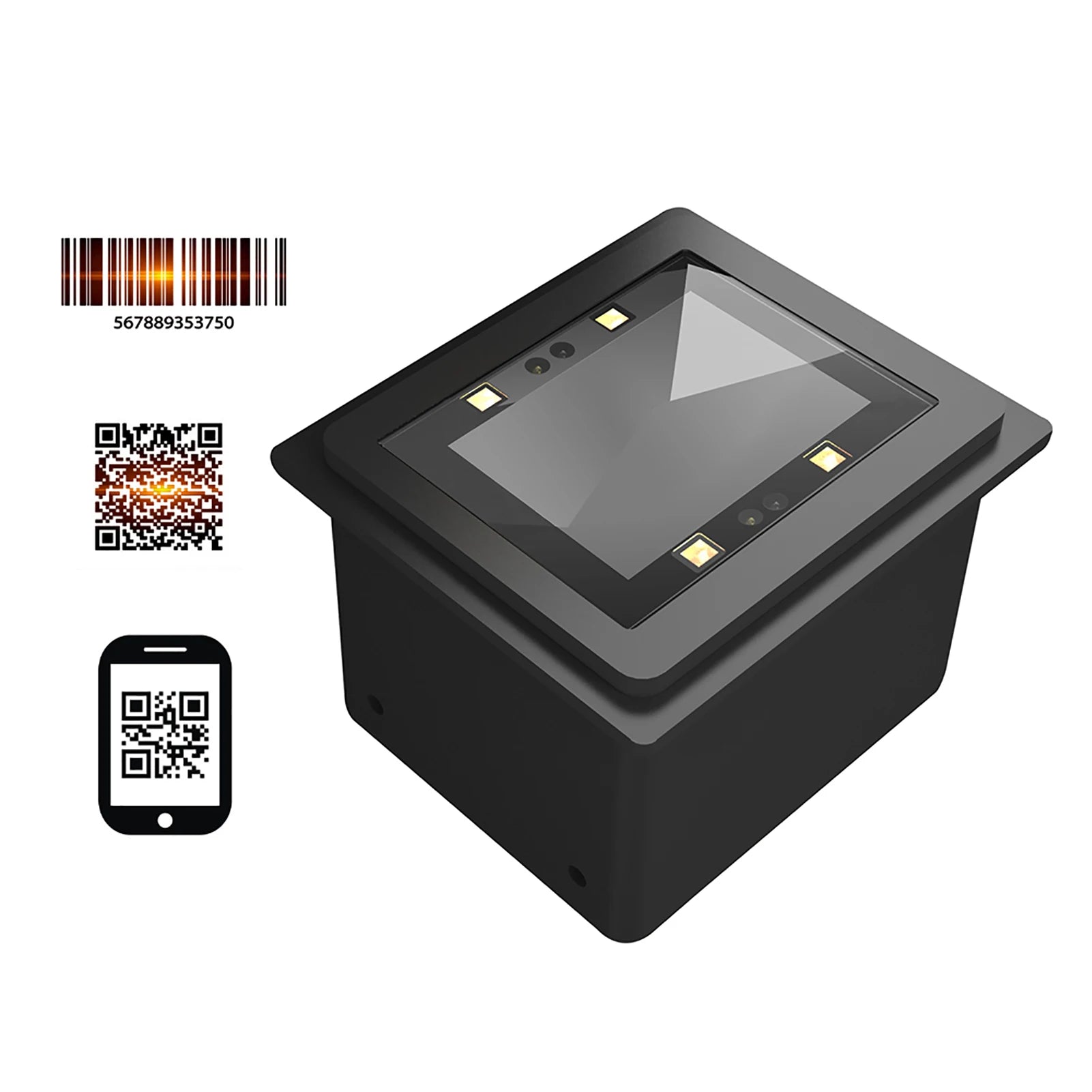 Embedded Barcode Scanner Self-Induction 1D/2D/QR Bar Code Reader Module USB Scanner for Gate Machine Tickets Checking Mobile Pay - Image 15