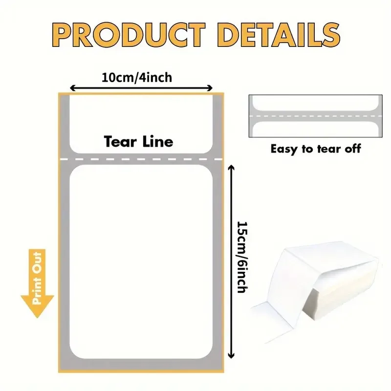 4 x 6 in Direct Thermal Shipping Labels – 100 pcs - Image 2