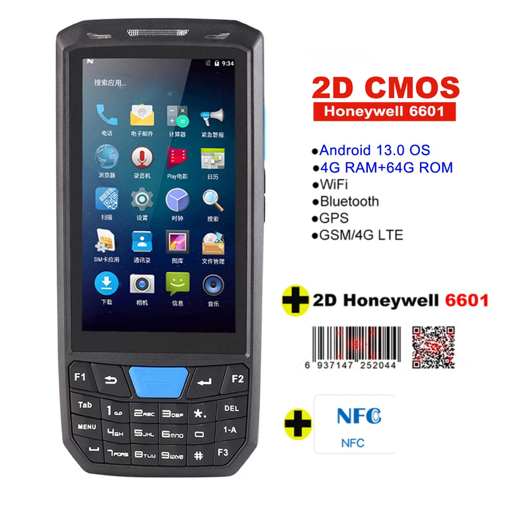 RUGLINE PDA Android Handheld Terminal Honeywell Barcode Scanner 1D 2D QR Portable Data Collector Terminal Device With 4G NFC - Image 32