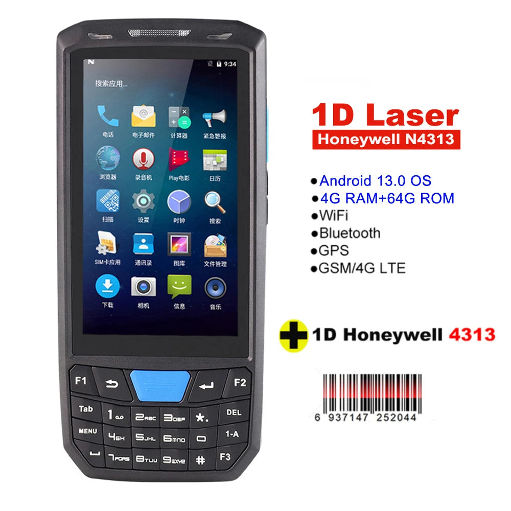 RUGLINE PDA Android Handheld Terminal Honeywell Barcode Scanner 1D 2D QR Portable Data Collector Terminal Device With 4G NFC - Image 28