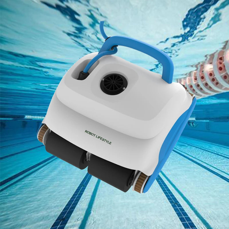 Robot Swimming Pool Cleaner With 30m Cable Wall Climbing Function Remote Control High Efficiency for Indoor Outdoor Big Pool