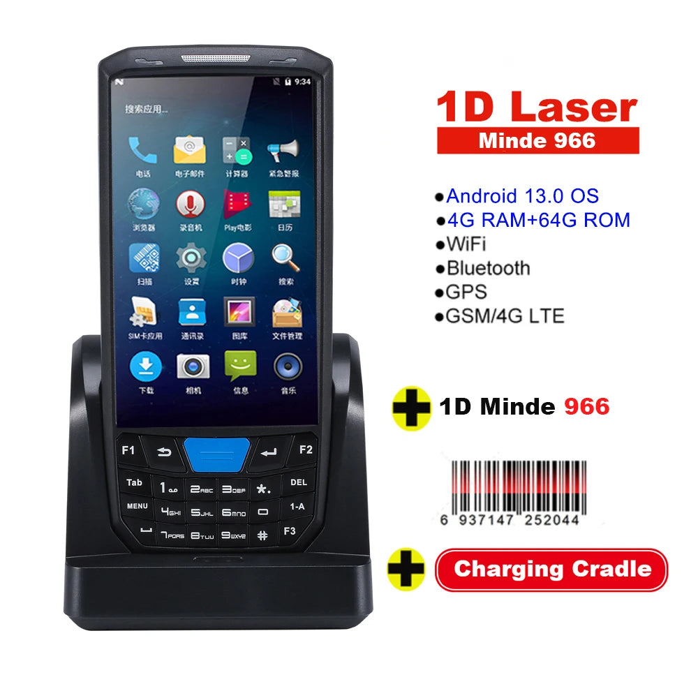 RUGLINE PDA Android Handheld Terminal Honeywell Barcode Scanner 1D 2D QR Portable Data Collector Terminal Device With 4G NFC - Image 29