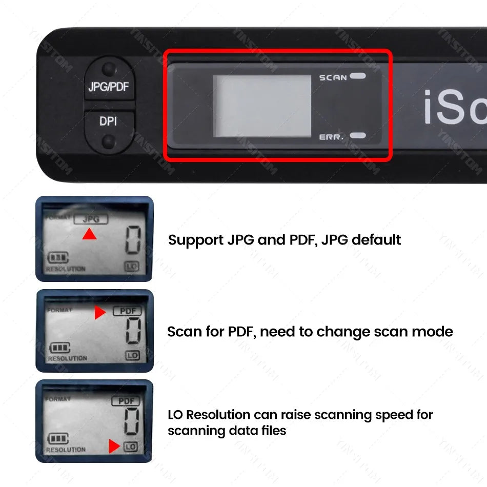 iScan01 Portable A4 Document Reader Scanner 900DPI For Contract Books Office Business Handheld Mobile Scanners JPG PDF Format - Image 4