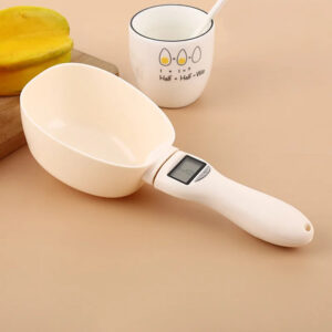 Precision Pet Food Scale: Digital LCD Kitchen Weighing Tool with Measuring Spoon - Gram/Ounce Accuracy for Portion Control