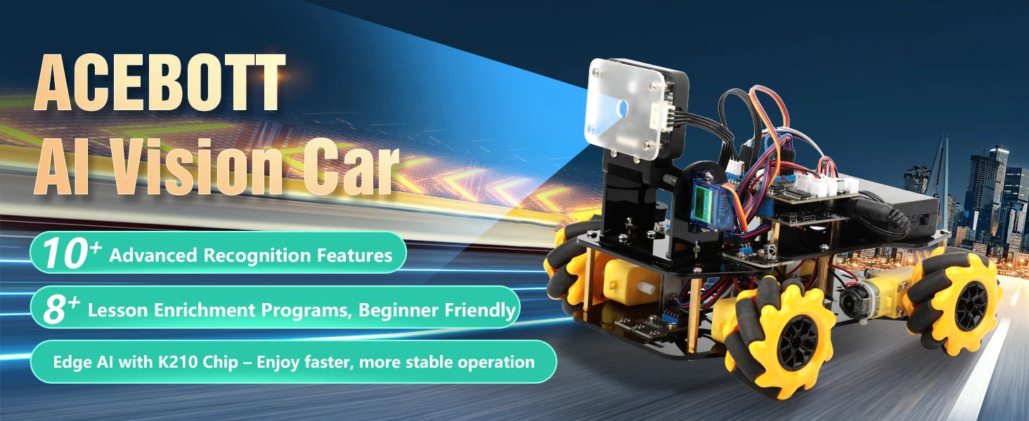 ACEBOTT AI Robot Car Kit with Real-Time Object Detection and Tracking for Arduino Smart Robotics Programming Kit - Image 7