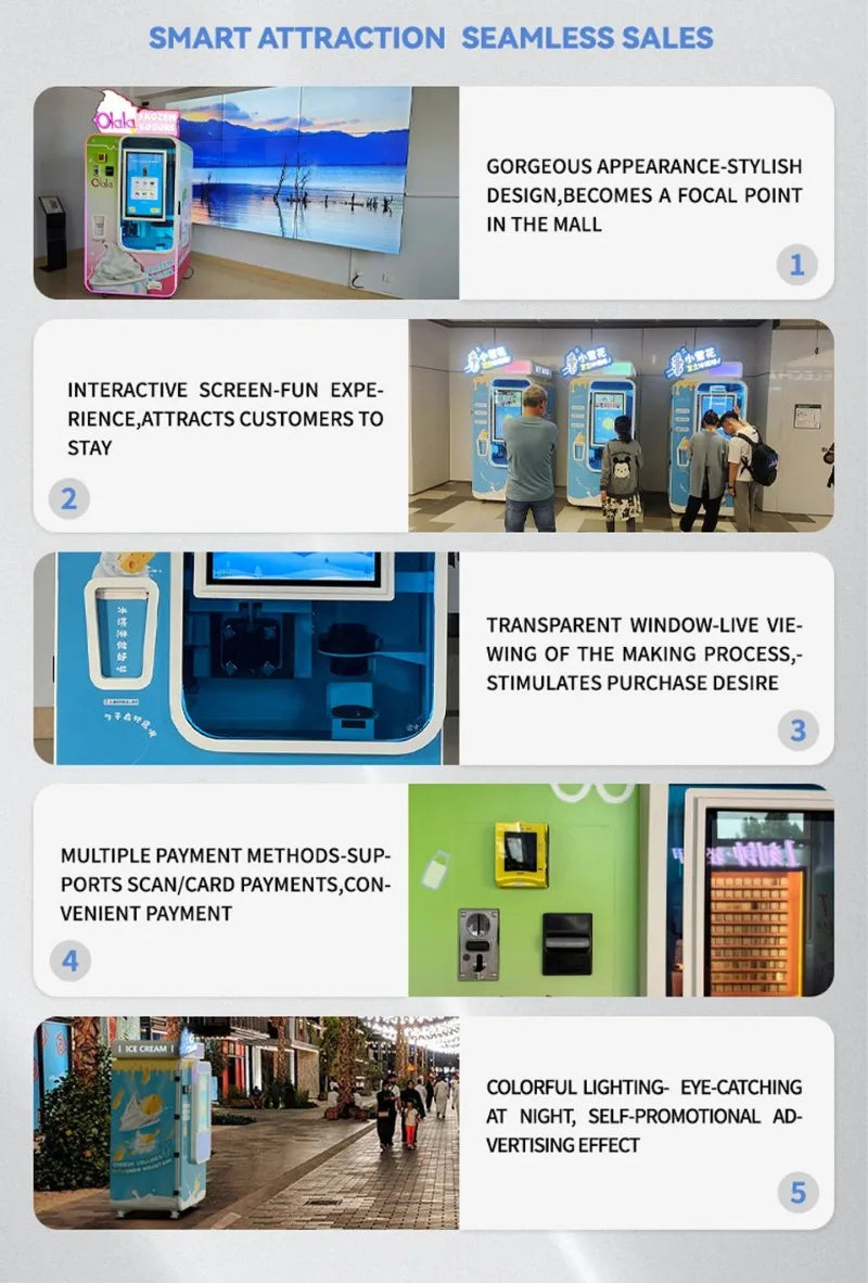 Customized Soft Ice Cream Machine for Retail Vending Projects Energy Efficient High Output Cost Effective Ideal for Business - Image 11