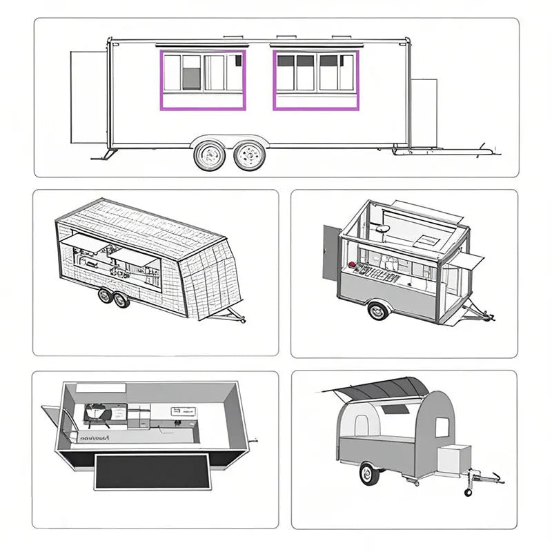 Commercial Food Truck Trailer Fully Equipped Multifunction Mobile Kitchen Customized - Image 22