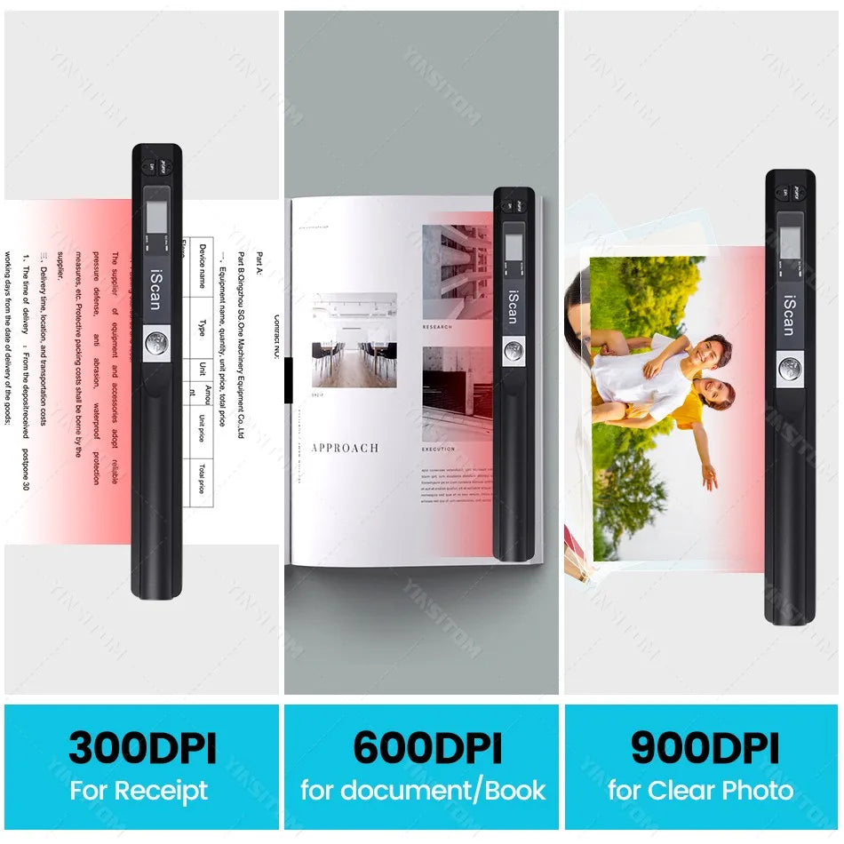 iScan01 Portable A4 Document Reader Scanner 900DPI For Contract Books Office Business Handheld Mobile Scanners JPG PDF Format - Image 2