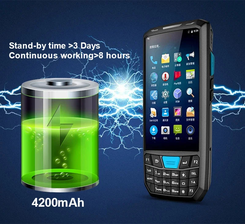 RUGLINE PDA Android Handheld Terminal Honeywell Barcode Scanner 1D 2D QR Portable Data Collector Terminal Device With 4G NFC - Image 16