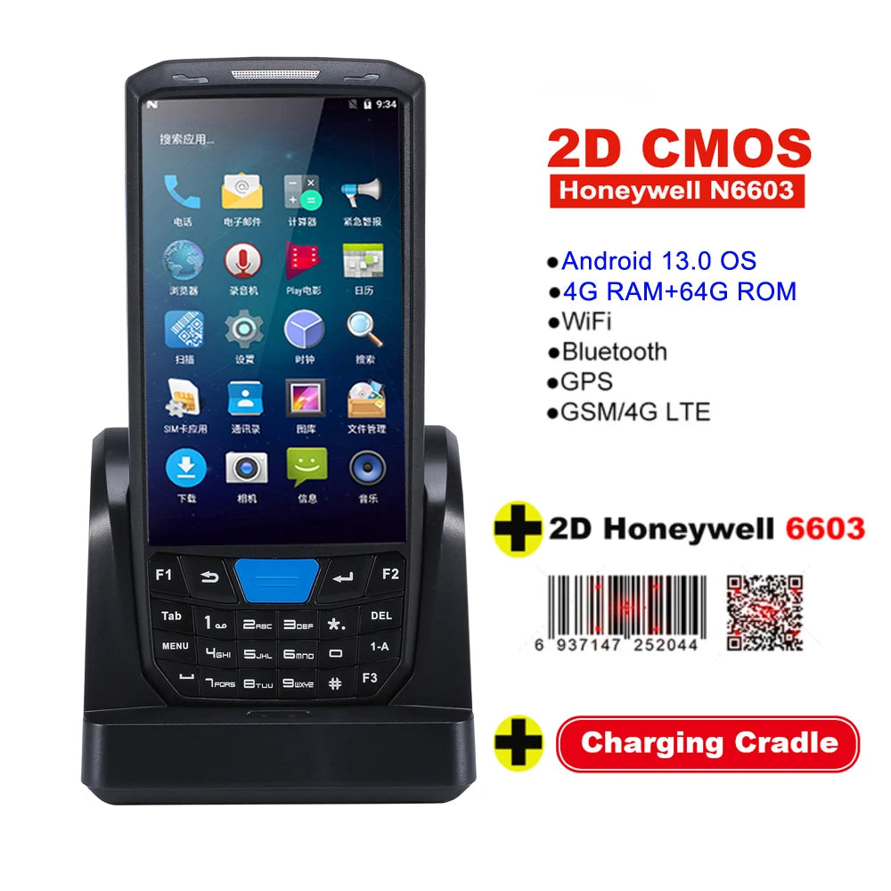 RUGLINE PDA Android Handheld Terminal Honeywell Barcode Scanner 1D 2D QR Portable Data Collector Terminal Device With 4G NFC - Image 21
