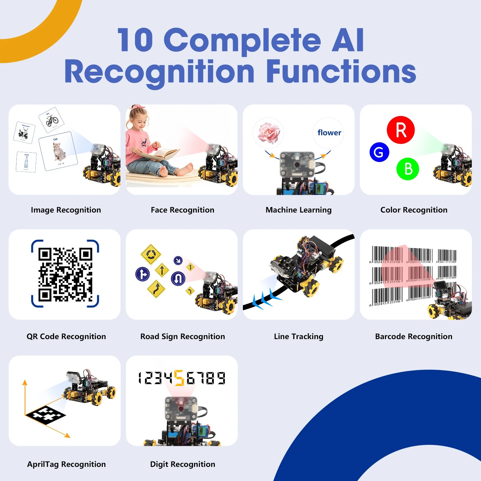 ACEBOTT AI Robot Car Kit with Real-Time Object Detection and Tracking for Arduino Smart Robotics Programming Kit - Image 4