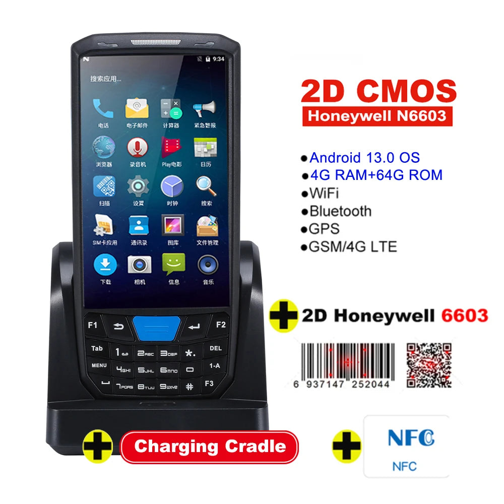 RUGLINE PDA Android Handheld Terminal Honeywell Barcode Scanner 1D 2D QR Portable Data Collector Terminal Device With 4G NFC - Image 30