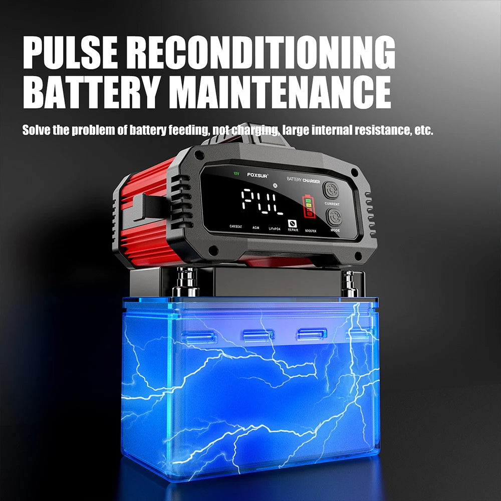 15A/24V 25A/12V Automotive Battery Chargers 350W High Power Smart Booster Pulse Repair Big Digital Display Storage Cell Charger - Image 5