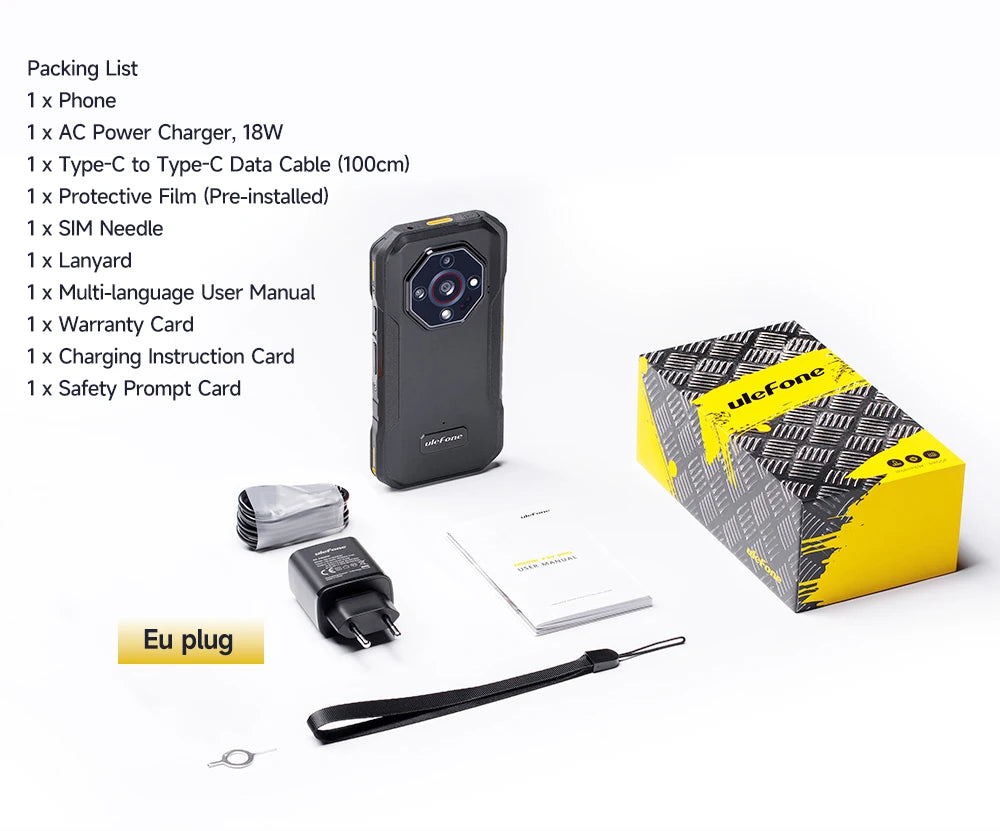 Ulefone Armor X32 Pro 5G Rugged Phone Android 14 16GB+256GB Dimensity 6300 Octa Core 64MP Camera NFC IP68/IP69K Waterproof - Image 34