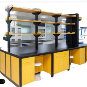 Laboratory Steel and Wood Bench Test Bench Test Bench Experimental Instrument Cabinet Laboratory Steel and Wood S