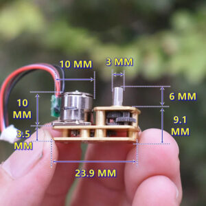 Precision Micro 10mm 2-phase 4-wire Gear Stepper Motor Reducer Hybrid Stepping Motor Flipped Output Shaft For Optical Instrument