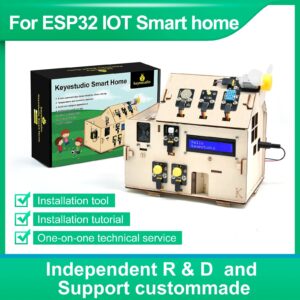 Keyestudio Smart Home IOT Kit With ESP32 Board C language And MicroPython For Arduino ESP32 STEAM Smart House DIY Electronic Kit