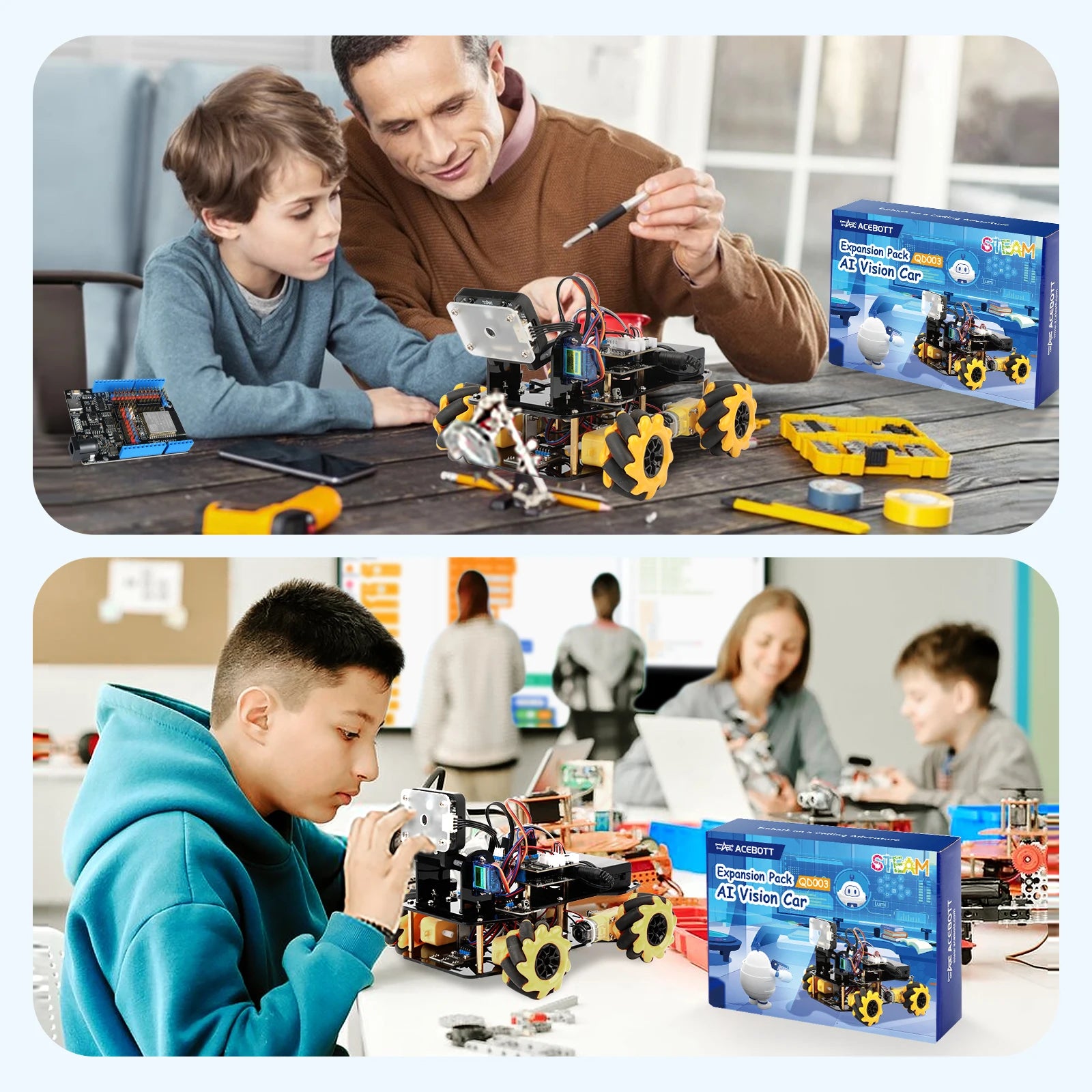 ACEBOTT AI Robot Car Kit with Real-Time Object Detection and Tracking for Arduino Smart Robotics Programming Kit - Image 6