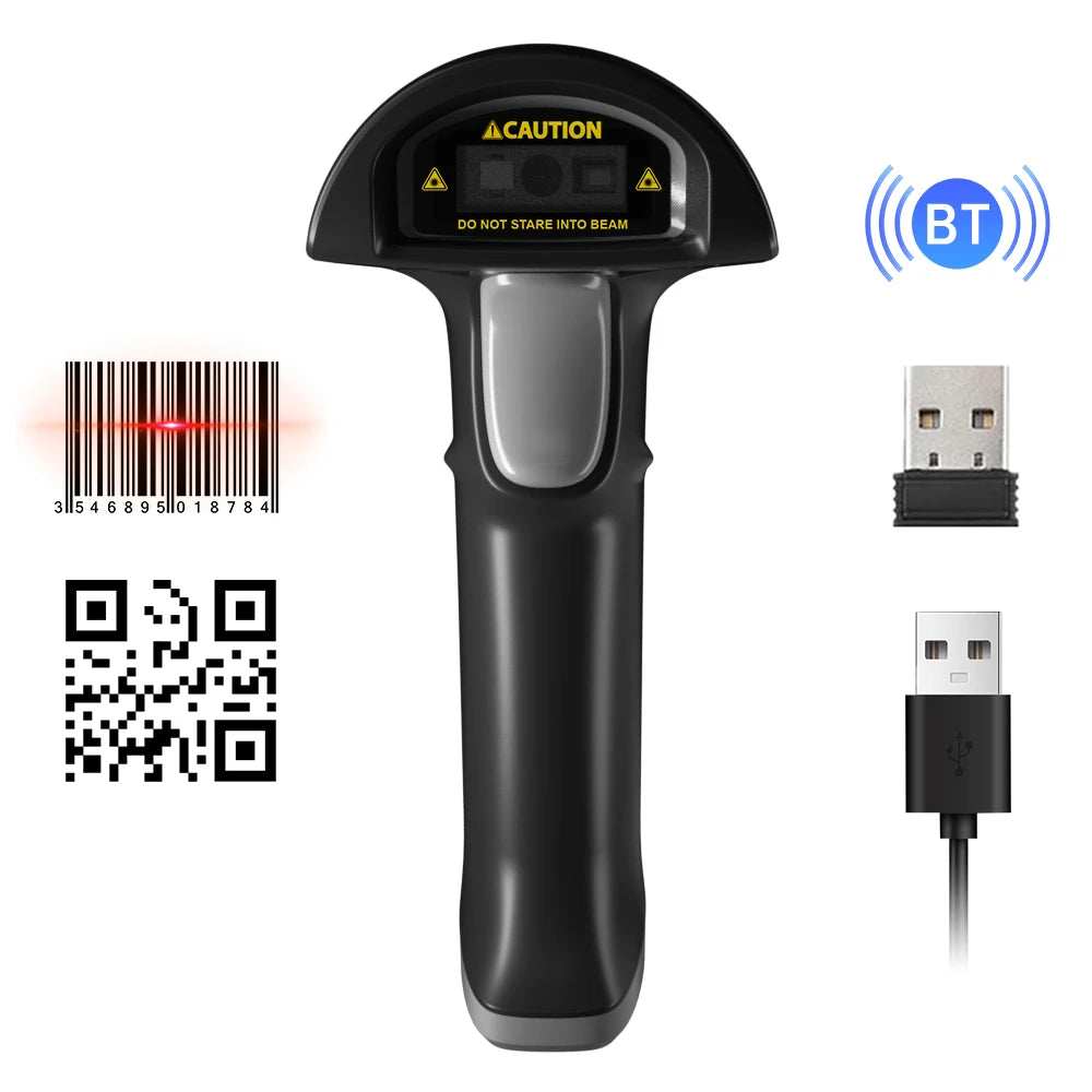 Wireless 2D 1D Barcode Scanner BT+2.4G+USB Wired High Speed Scanning with Pedestal Wireless Charging Stand and OLED Display - Image 19