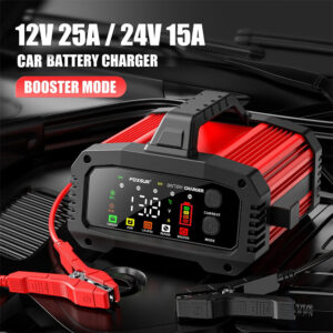 15A/24V 25A/12V Automotive Battery Chargers 350W High Power Smart Booster Pulse Repair Big Digital Display Storage Cell Charger