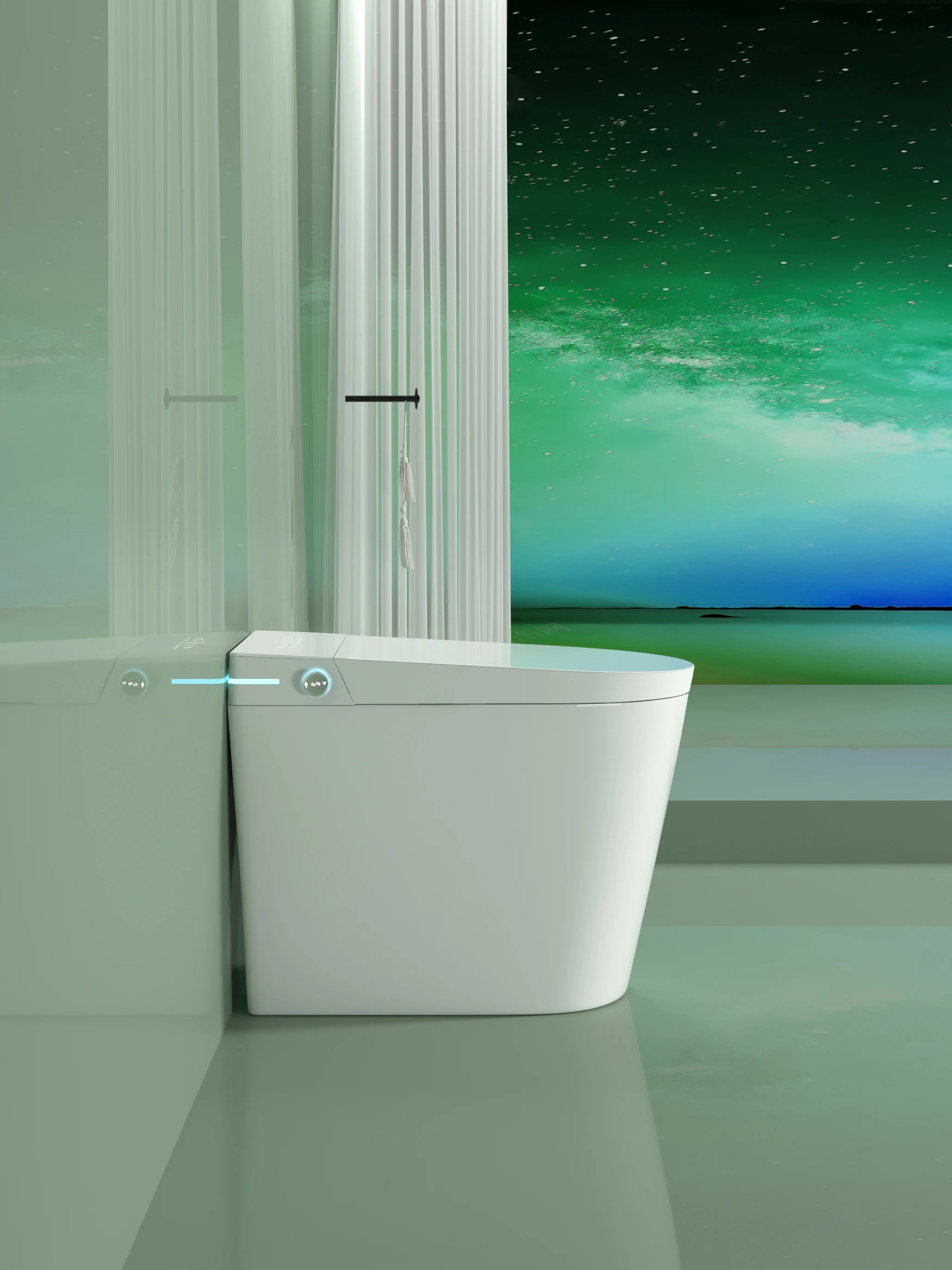 Smart Toilet Automatic Bathroom Floor Mounted Intelligent Smart Electric Toilets Bowl Auto Flush Foot Sensor Smart Toilet - Image 2