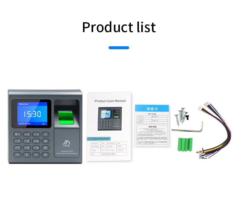 Biometric Fingerprint Scanner RFID Access Control System 1000 User USB Time Recorder Attendance Employee Machine - Image 23