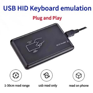 UHF RFID Reader Writer 860-960MHz Plug&Play USB Scanner for Android/iOS - Portable RFID Inventory Scanner with 5m Re