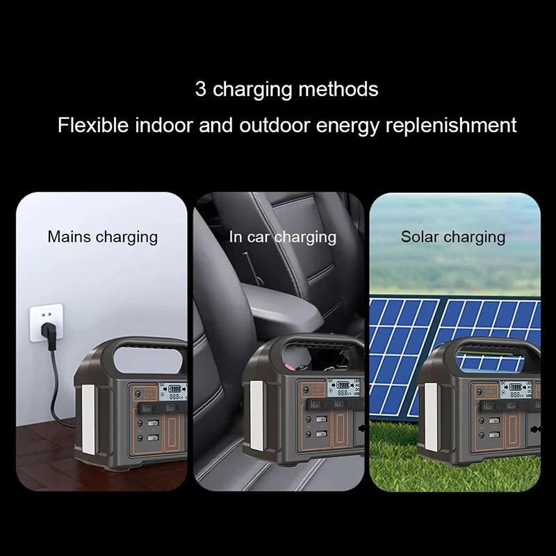 100W Solar Power Portable Station Camping Battery Generator Outdoor Lifepo4 Bank 110V 220V Supply Emergency Home Energy RV Led - Image 4