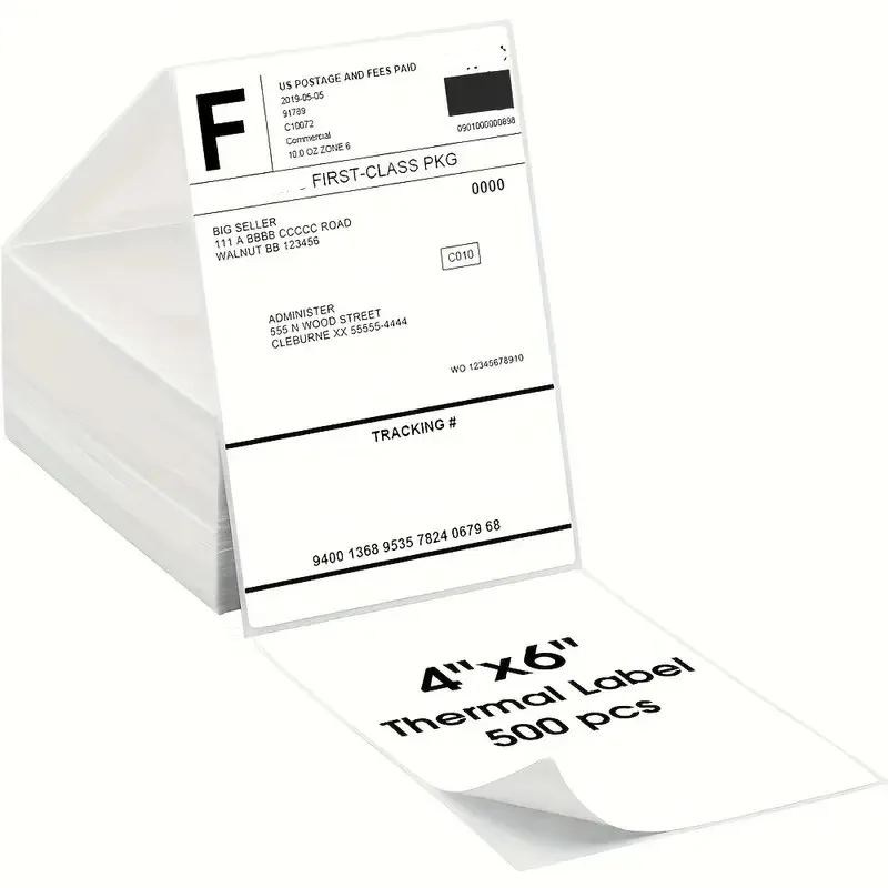 4 x 6 in Direct Thermal Shipping Labels – 100 pcs