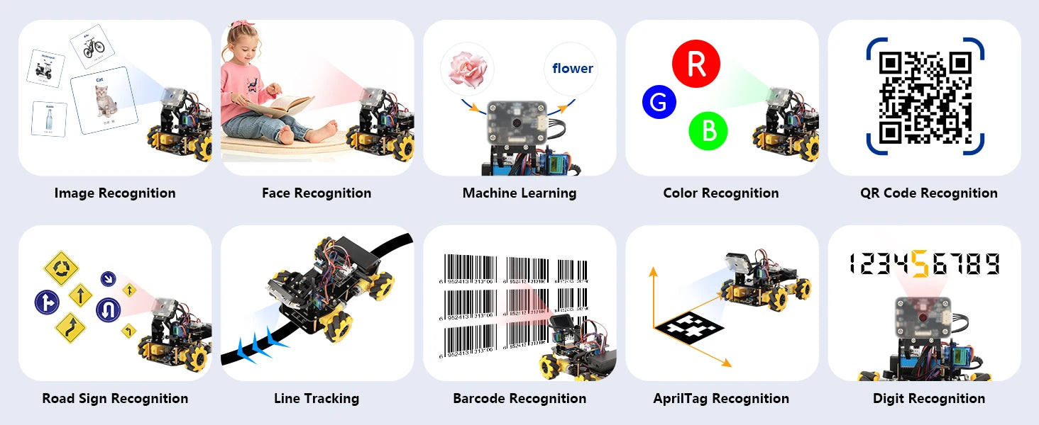 ACEBOTT AI Robot Car Kit with Real-Time Object Detection and Tracking for Arduino Smart Robotics Programming Kit - Image 8