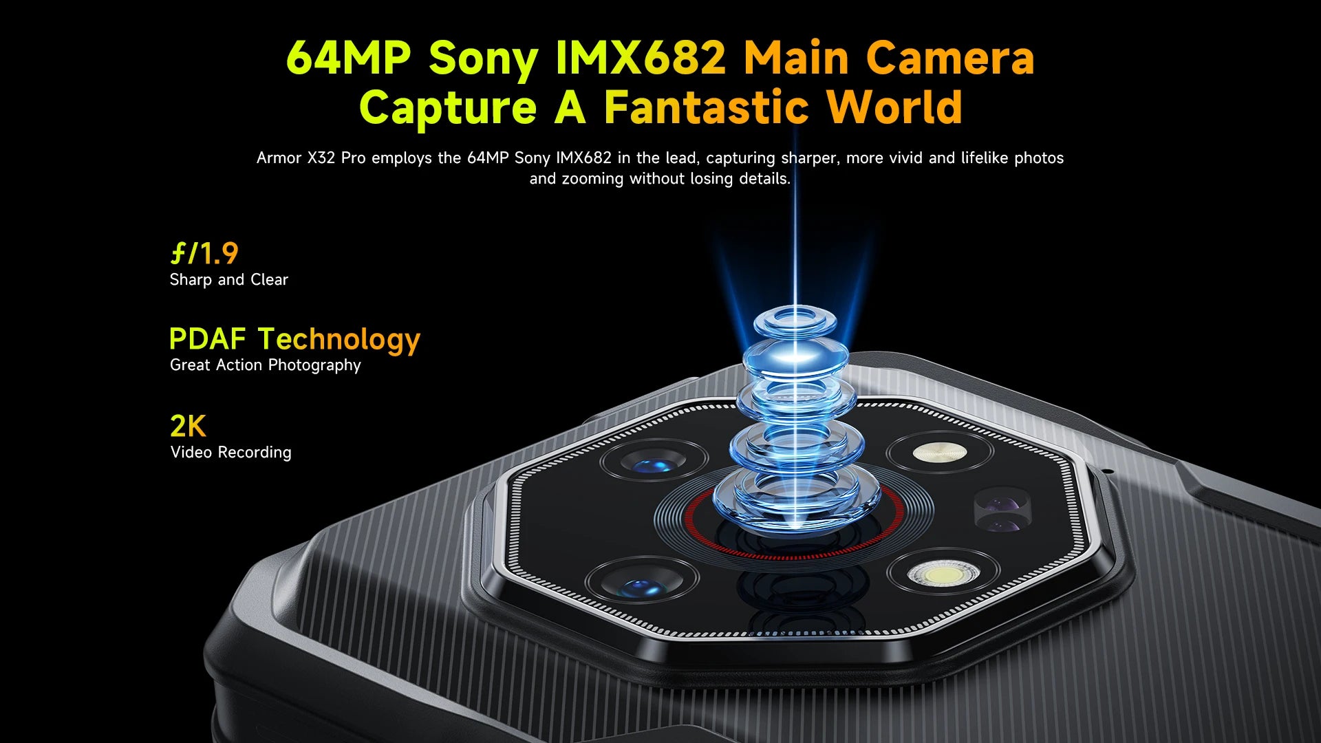 Ulefone Armor X32 Pro 5G Rugged Phone Android 14 16GB+256GB Dimensity 6300 Octa Core 64MP Camera NFC IP68/IP69K Waterproof - Image 18