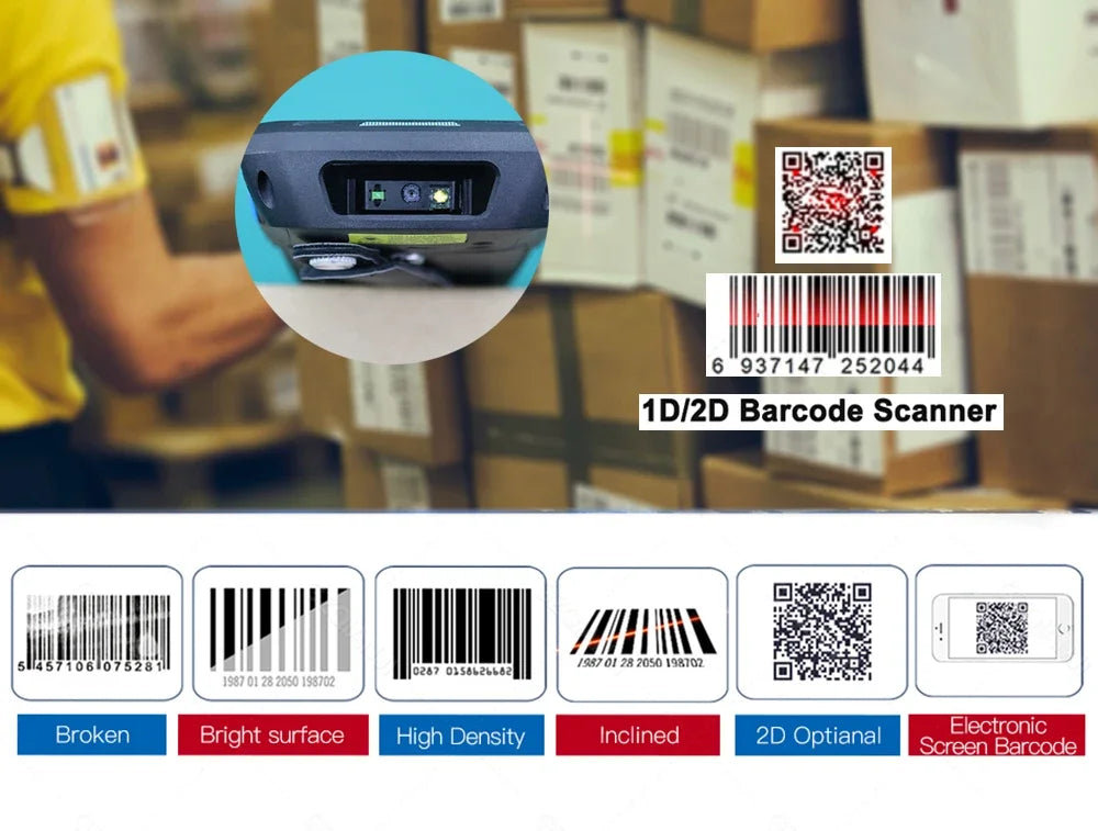RUGLINE PDA Android Handheld Terminal Honeywell Barcode Scanner 1D 2D QR Portable Data Collector Terminal Device With 4G NFC - Image 8