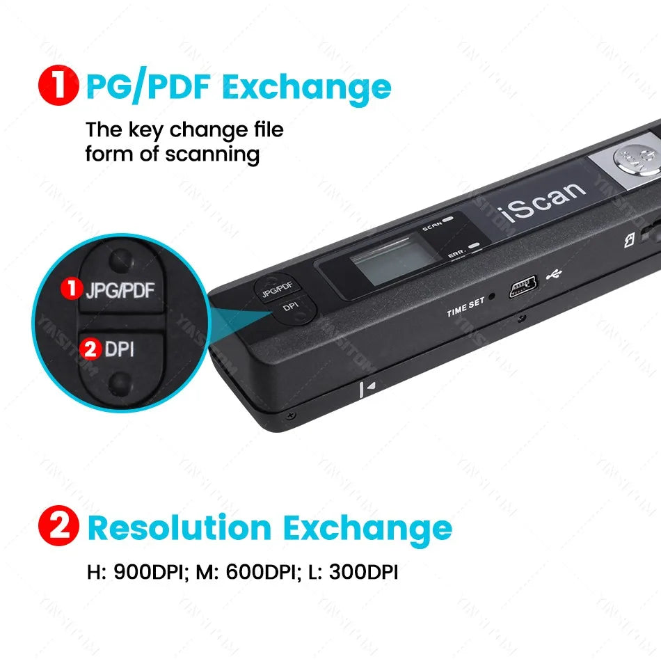 iScan01 Portable A4 Document Reader Scanner 900DPI For Contract Books Office Business Handheld Mobile Scanners JPG PDF Format - Image 3