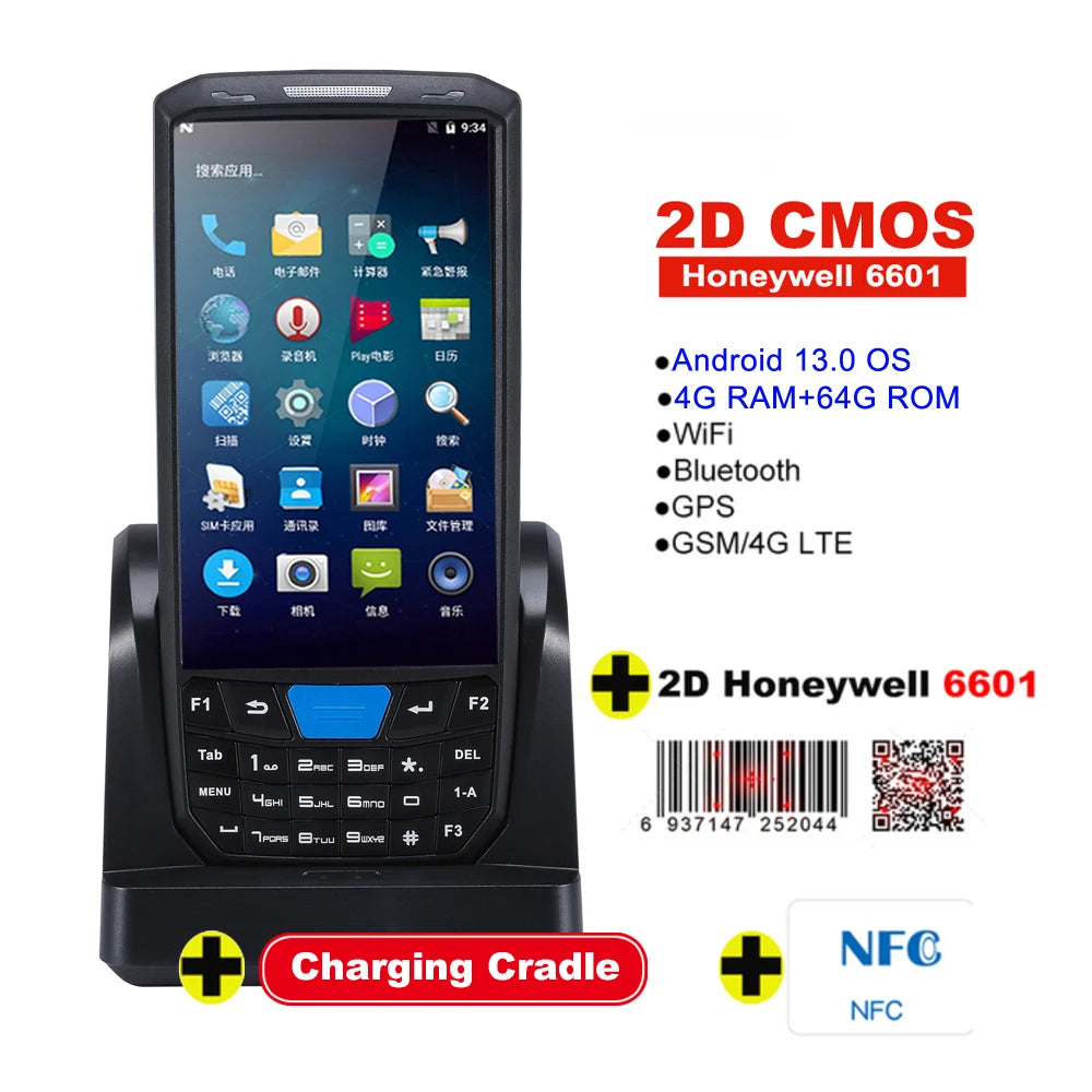RUGLINE PDA Android Handheld Terminal Honeywell Barcode Scanner 1D 2D QR Portable Data Collector Terminal Device With 4G NFC - Image 19