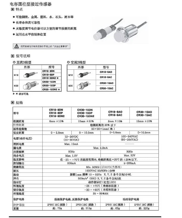 Plc Controller CR18-8AC CR18-8AO Proximity Switch Capacitive Proximity Sensor Immediate delivery - Image 5