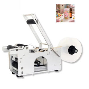 LT-50 Semi-Automatic Bottle Labeling Machine Adjustable Conveyor For Cartons Metal Glass Paper Wood PLC