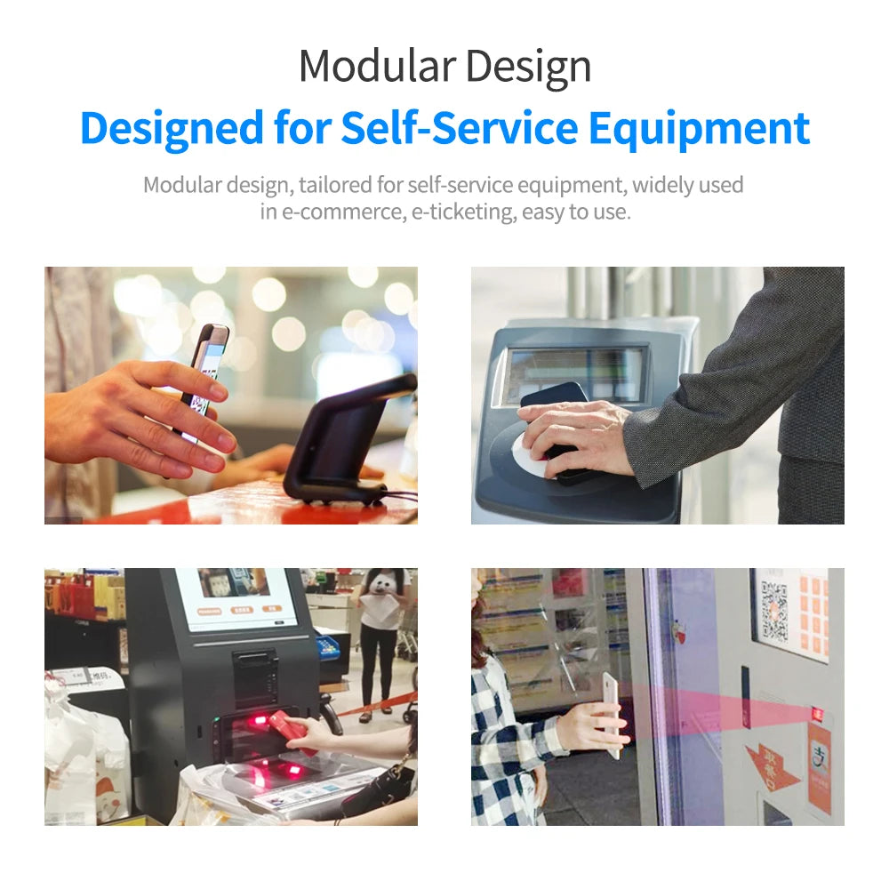 Embedded Barcode Scanner Self-Induction 1D/2D/QR Bar Code Reader Module USB Scanner for Gate Machine Tickets Checking Mobile Pay - Image 6